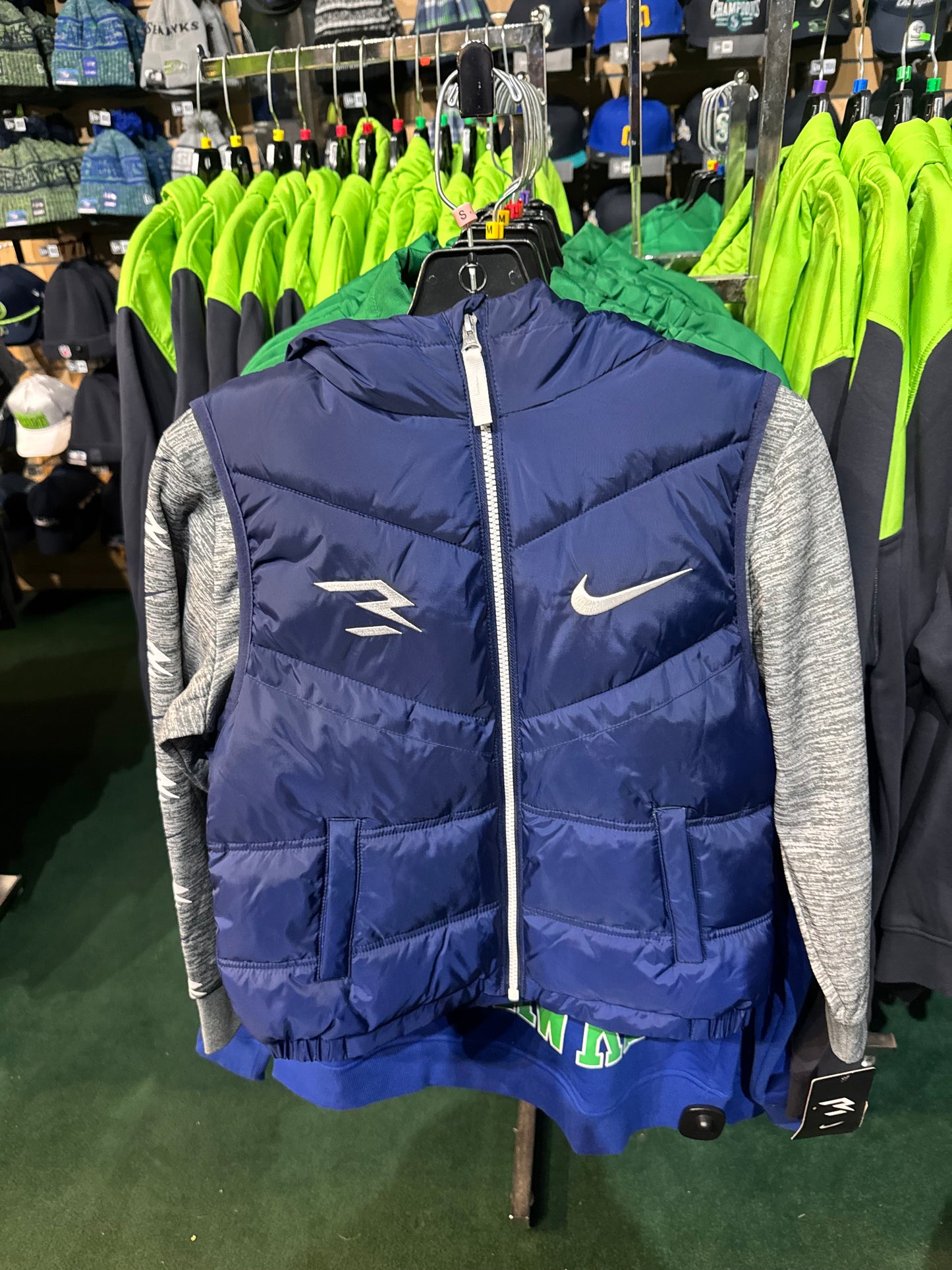 Youth Seahawks 3Brand Hooded Vest Jacket