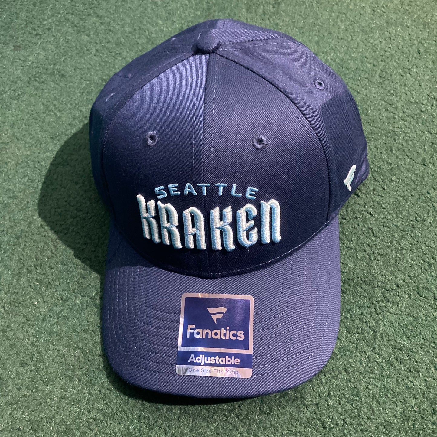 Kraken Navy Wordmark Hat