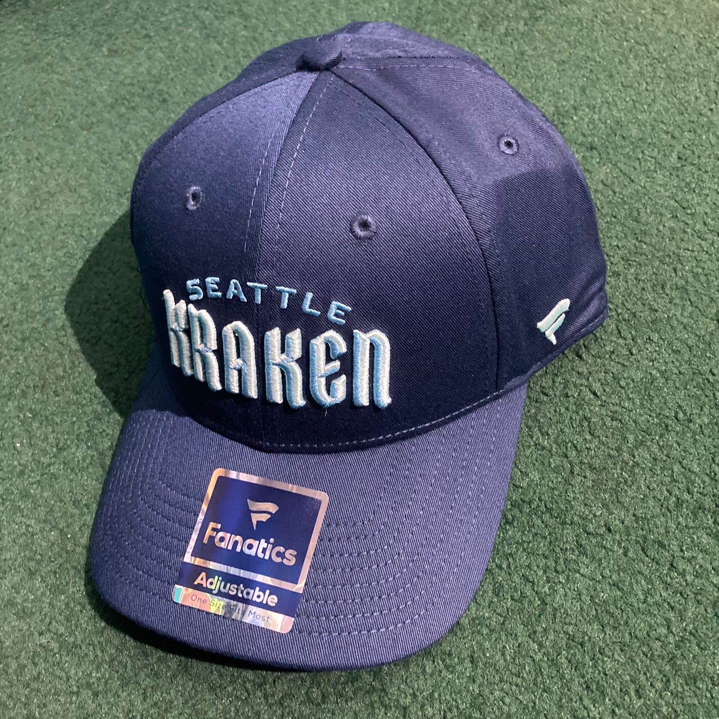 Kraken Navy Wordmark Hat