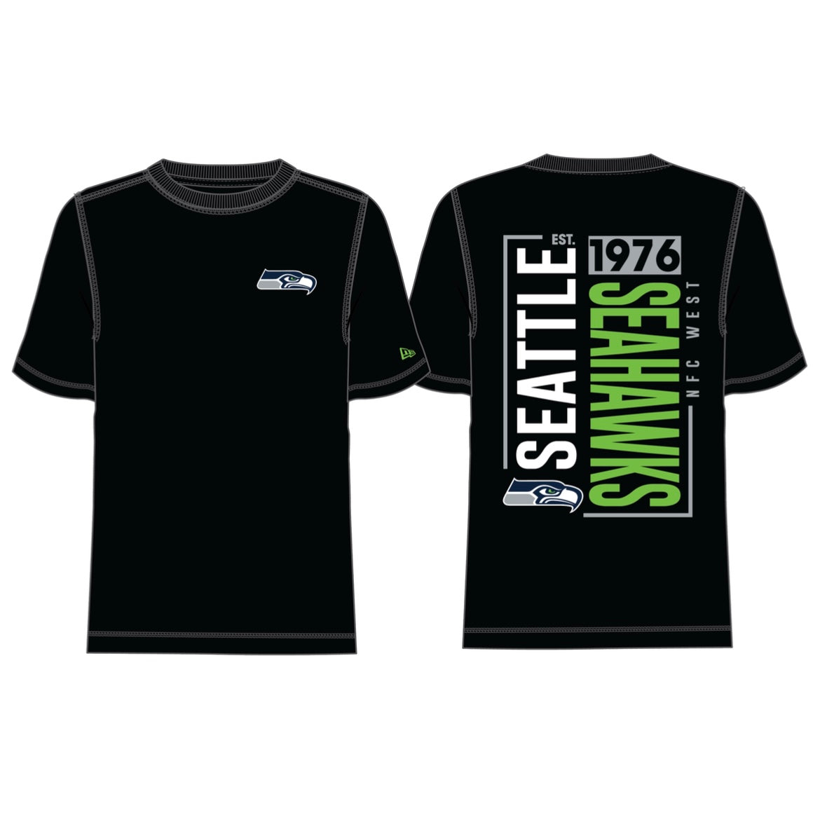 Seahawks Graphic Wordmark Black Tee
