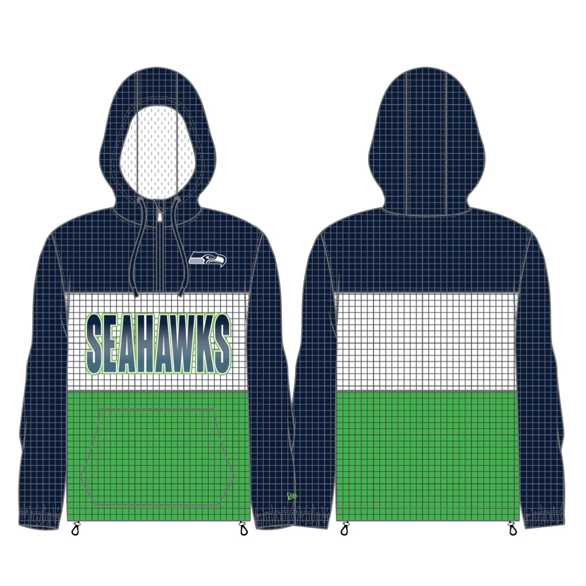 Seahawks DryTek 1/4 Zip Hooded Jacket