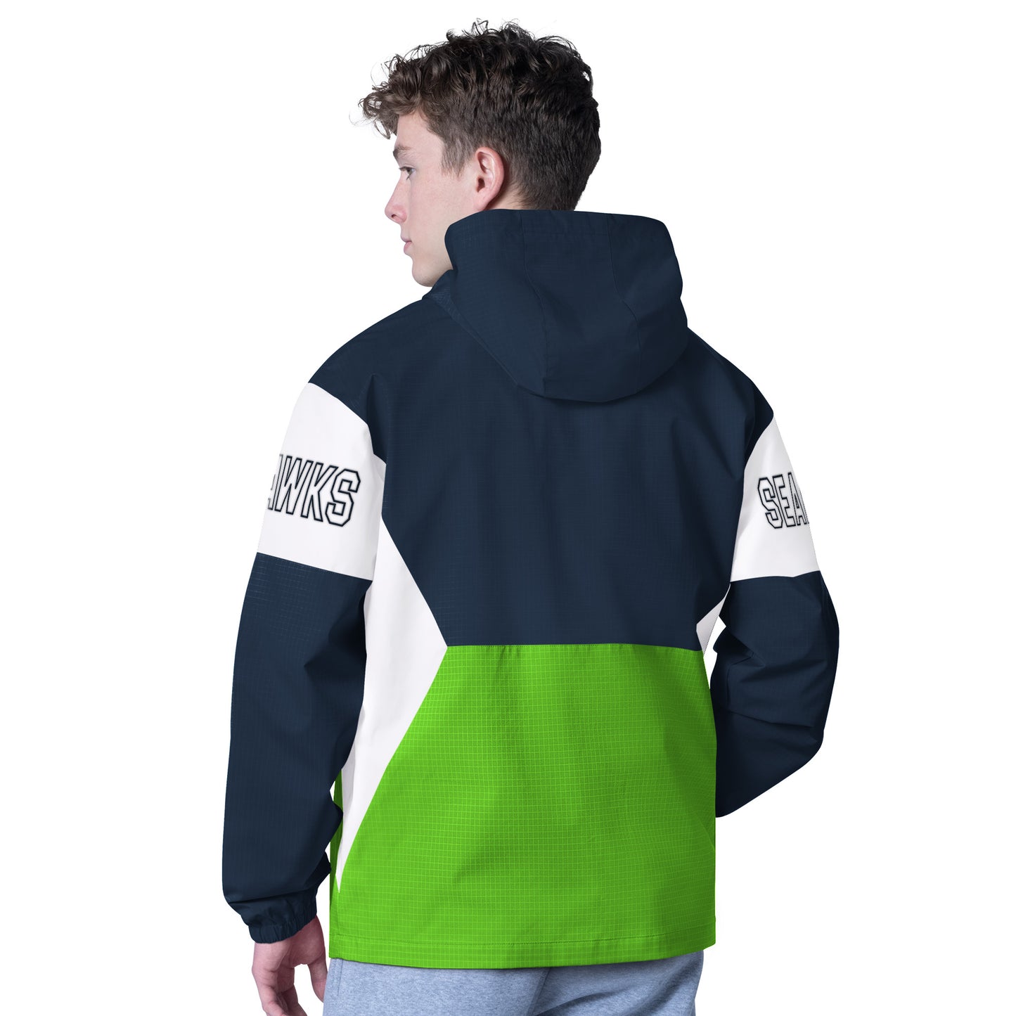 Seahawks Color Blast 1/4 Zip Hooded Jacket