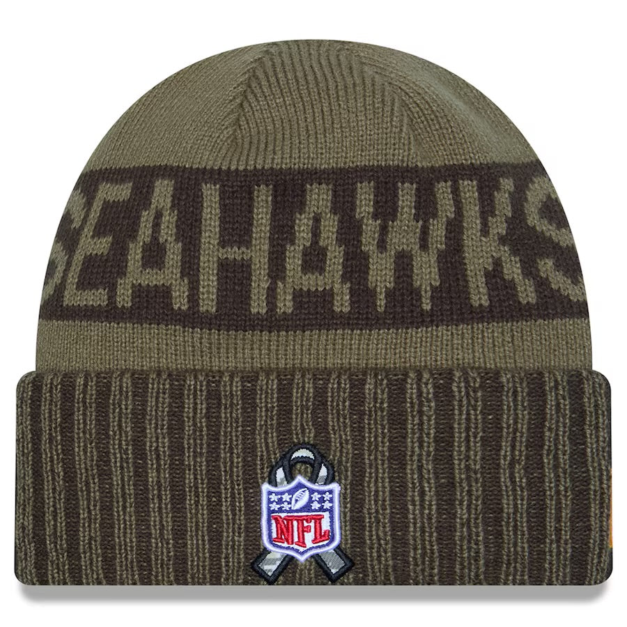 Seahawks 2025 Salute To Service Cuff Knit Beanie