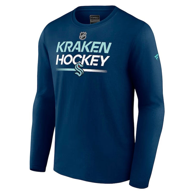 Kraken Logo Wordmark Long Sleeve Tee
