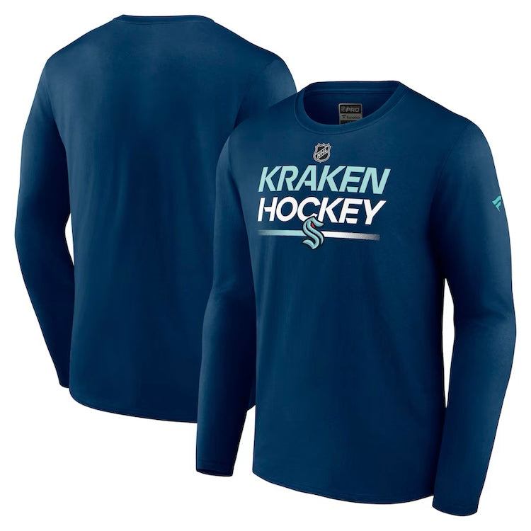 Kraken Logo Wordmark Long Sleeve Tee