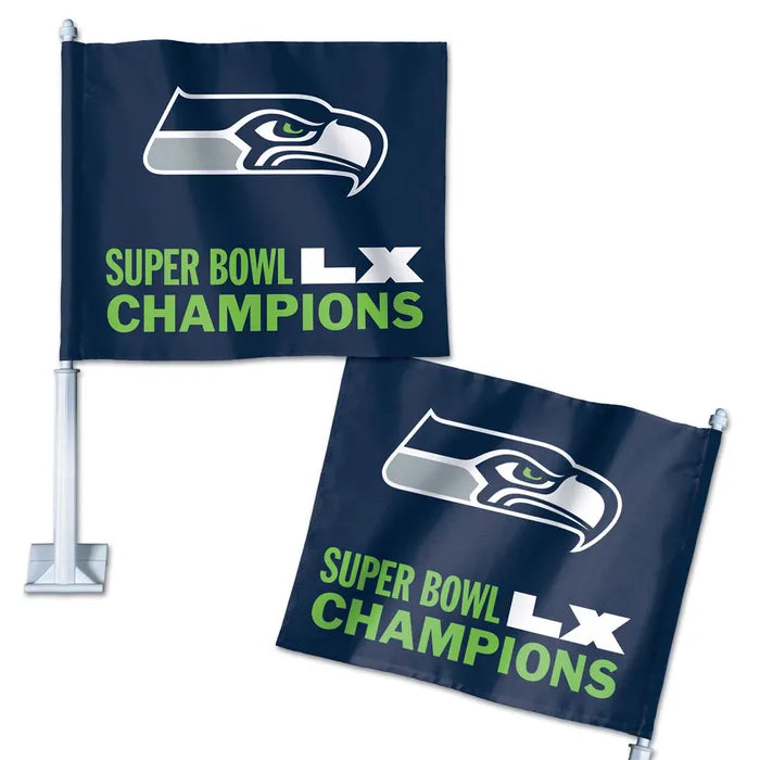 Seahawks Super Bowl LX Champions Car Flag