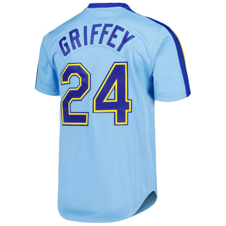 Mariners Griffey 24 Authentic Retro Light Blue Jersey