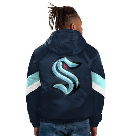 Kraken Home Team 1/2 Zip Pullover Hooded Starter Jacket