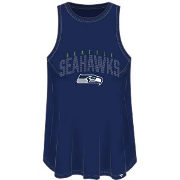 Women's Seahawks Navy Flowy Tank Top