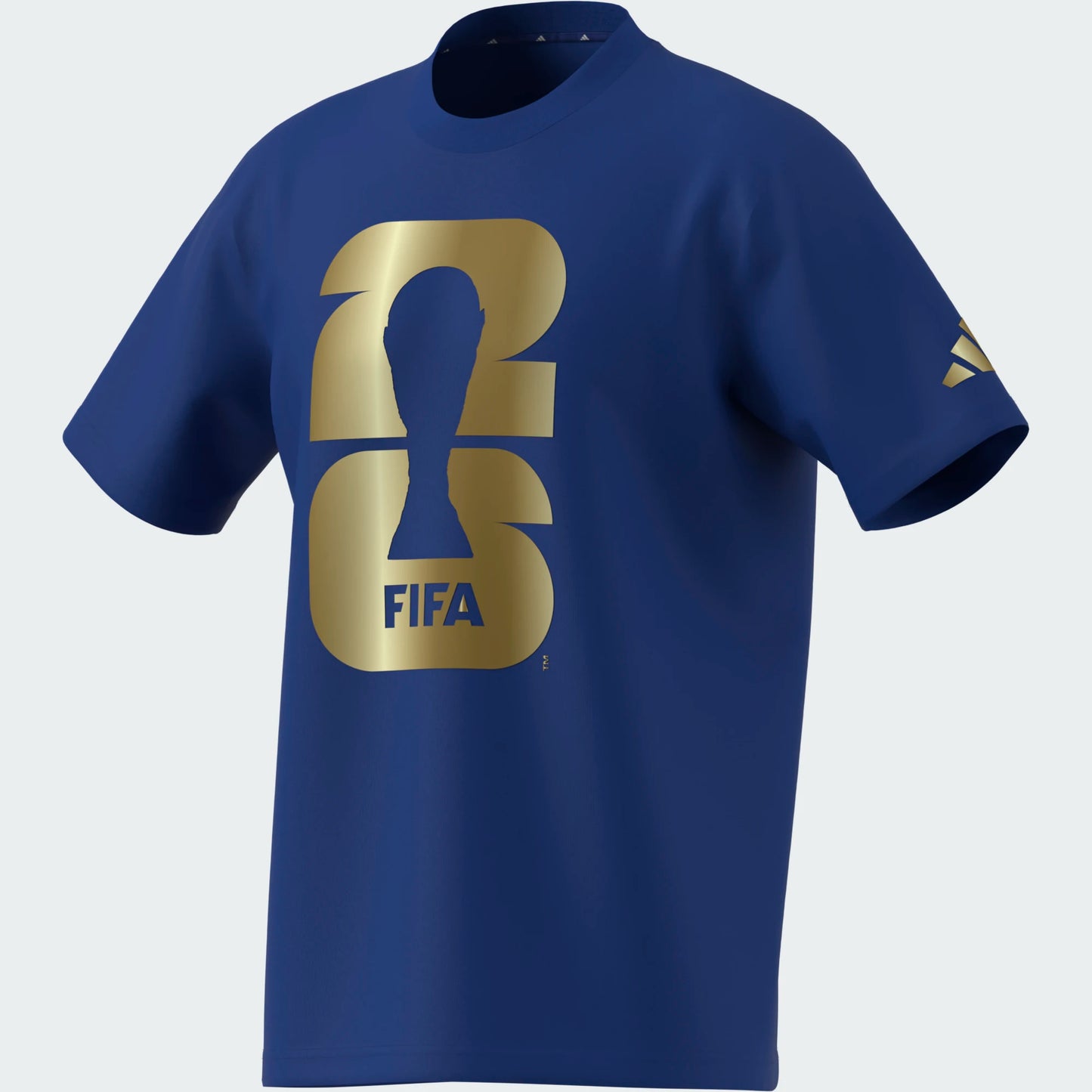 FIFA World Cup 2026 Gold Logo Blue Tee