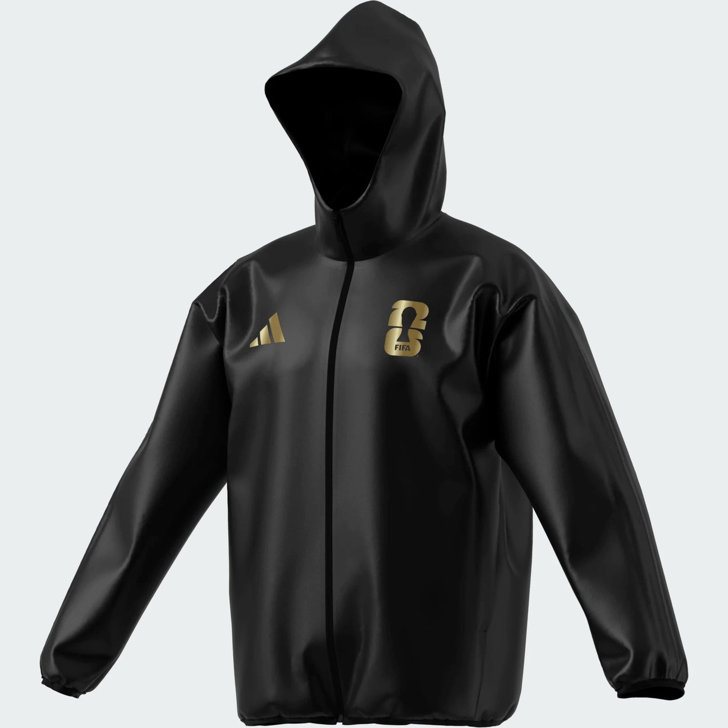FIFA World Cup 2026 Gold Logo Full Zip Hooded Black Jacket