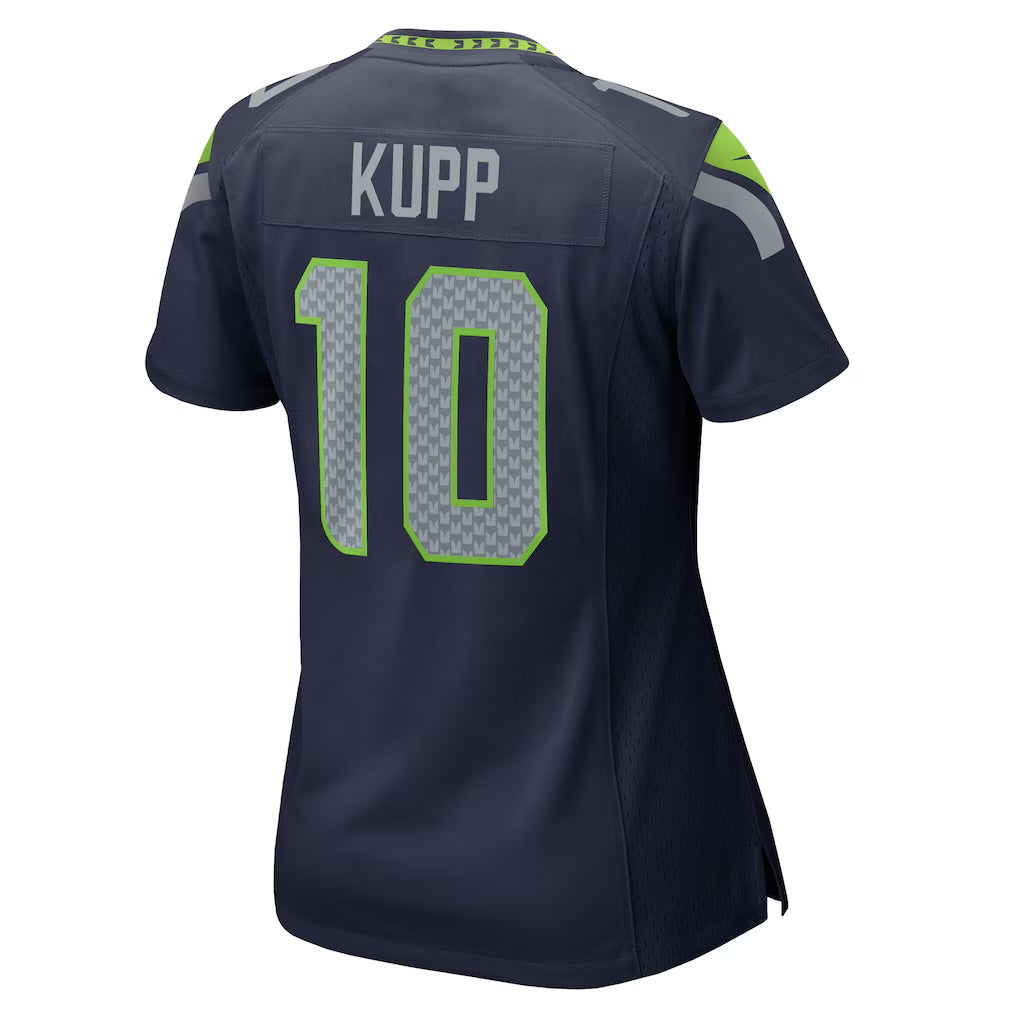 Women’s Seahawks “Kupp 10” 50th Season Patch Navy Game Jersey