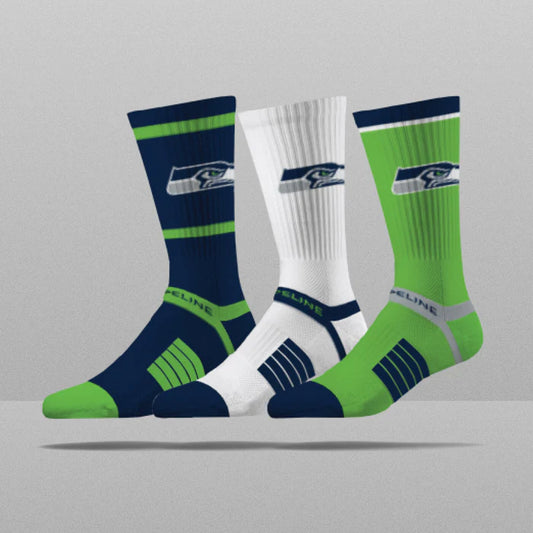 Seahawks LIME Strideline Logo Socks