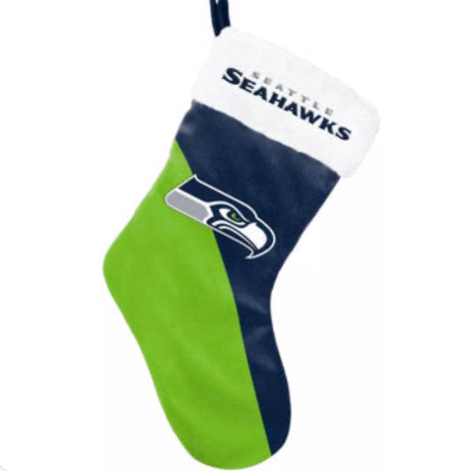 Seahawks Logo Wordmark Christmas Stocking