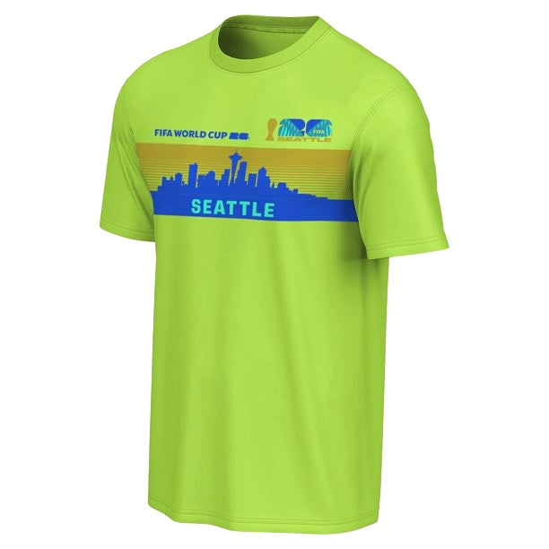 FIFA World Cup 2026 Seattle Skyline Neon Tee