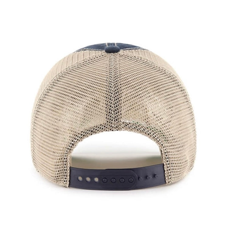 Mariners Navy Stitched Trucker Snapback Hat
