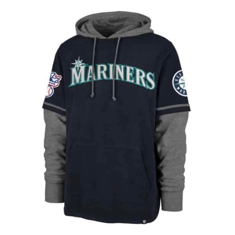 Mariners Navy Jersey Hooded Sweatshirt