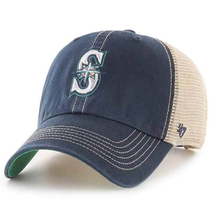 Mariners Navy Trawler Mesh Snapback Hat