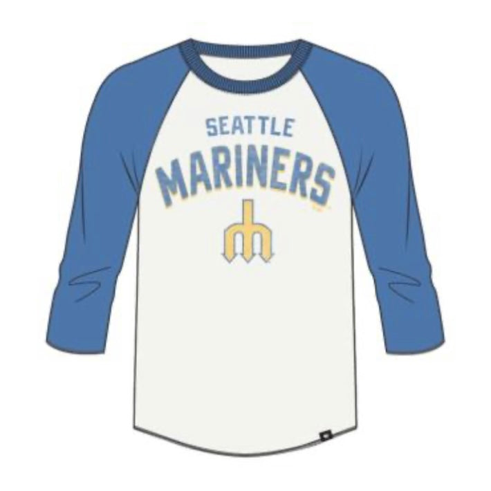 Mariners Trident Raglan 3/4 Sleeve Tee