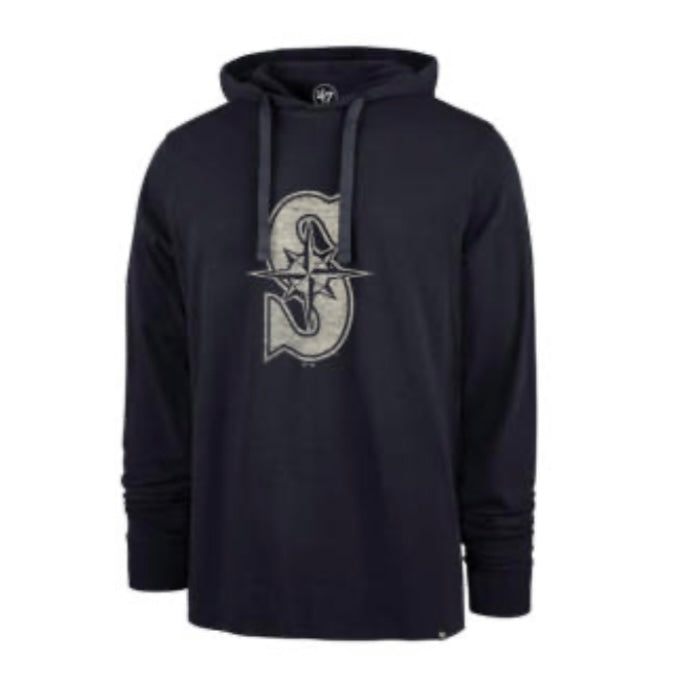 Mariners Navy Logo Pullover Hooded Sweatshirt