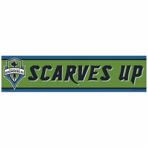 Sounders Scarves Up Bumper Sticker (Old Logo)