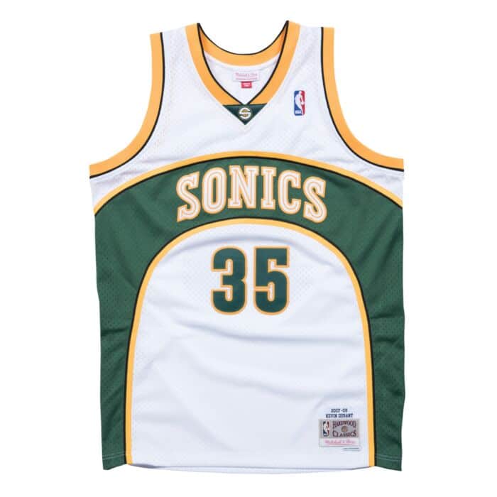 Sonics Kevin Durant 35 Swingman 2007-08 White Jersey