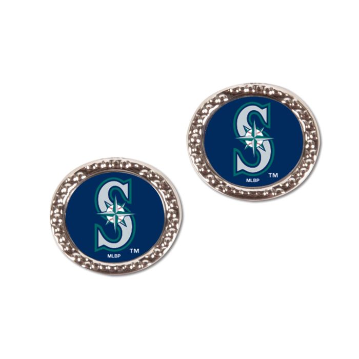 Mariners Logo Stud Earrings