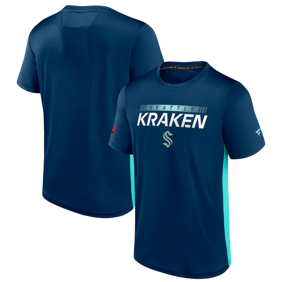 Kraken Navy / Ice Blue Dry-Fit Rink Tech Tee