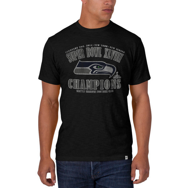 Seahawks Super Bowl XLVIII Champions Black Tee