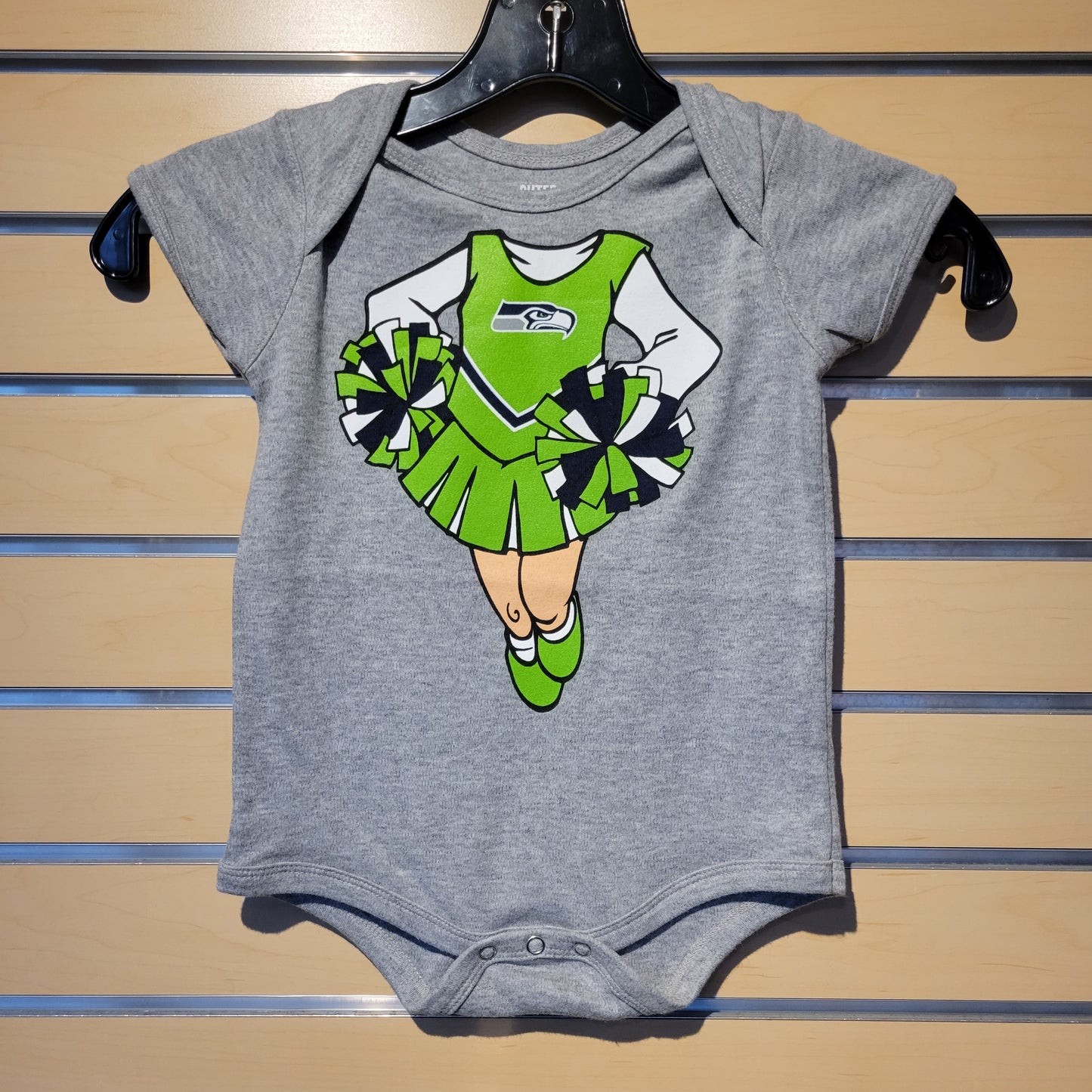 Infant Seahawks Grey Cheer Dreams Onesie