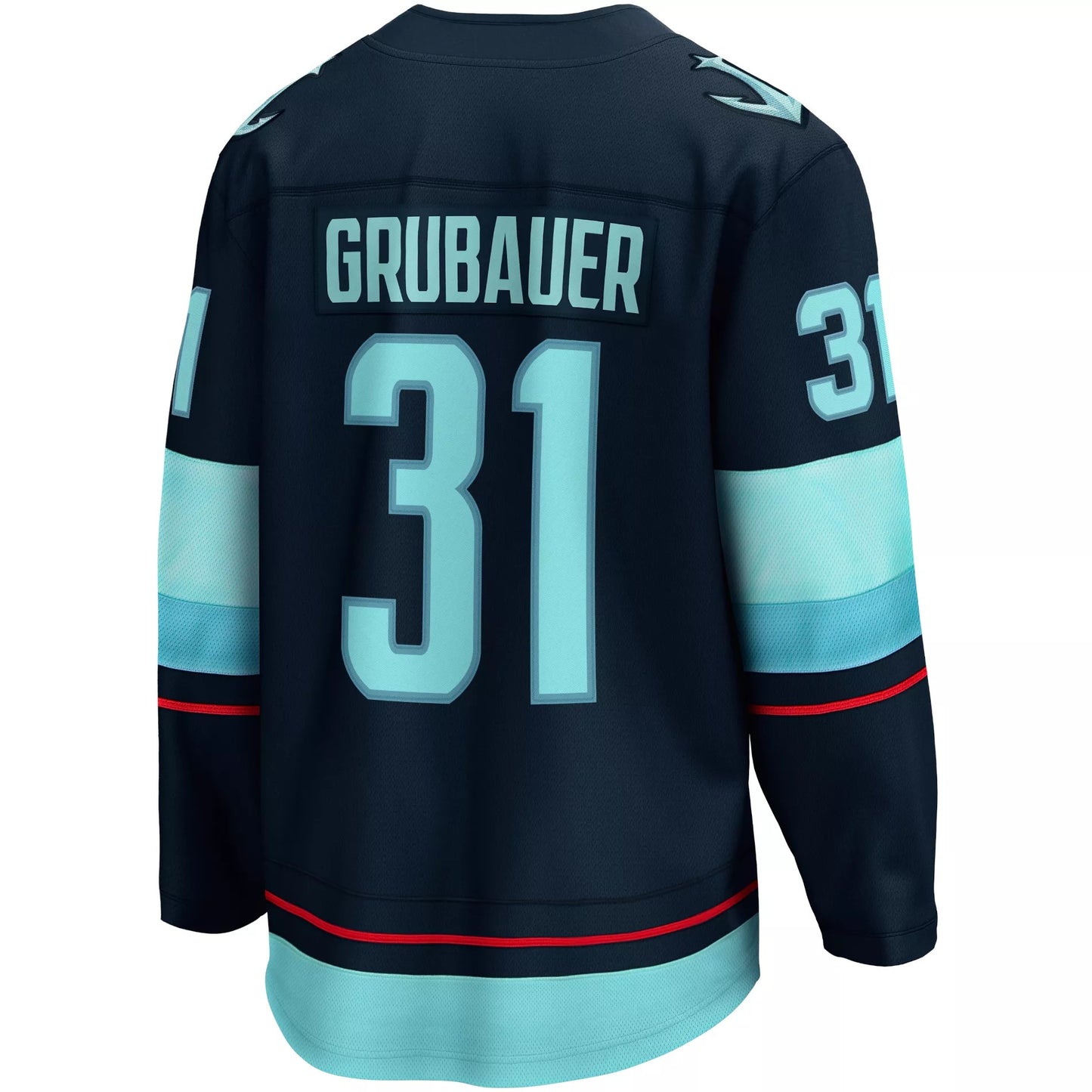 Kraken Philipp Grubauer 31 Home Breakaway Jersey - Deep Sea Blue