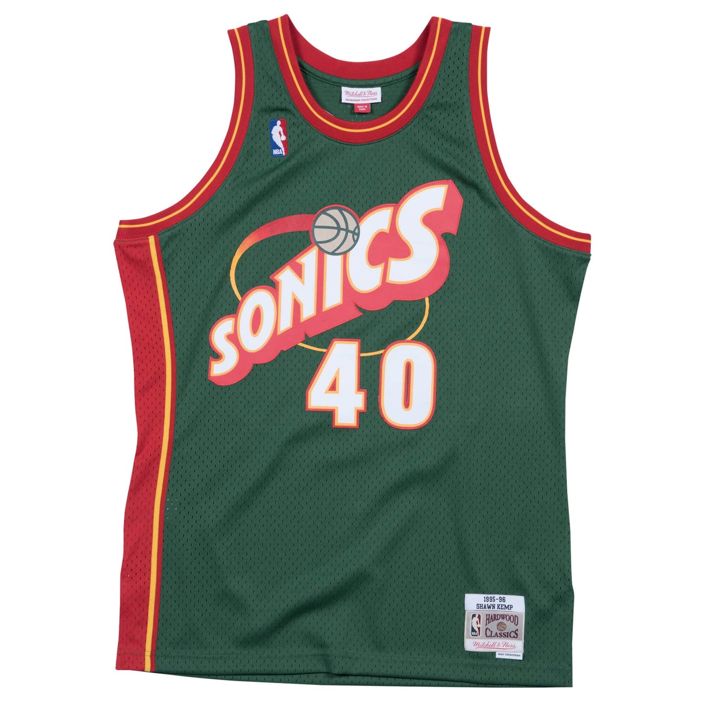Sonics Shawn Kemp 40 Swingman 1995-96 Jersey