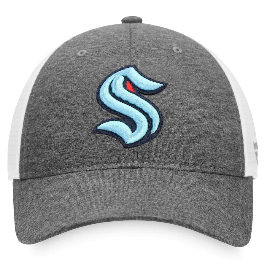 Kraken Grey/White Mesh Trucker Snapback Hat