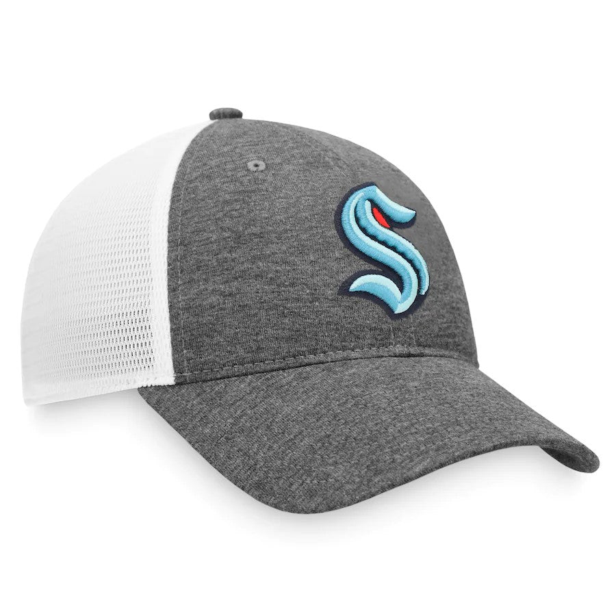 Kraken Grey/White Mesh Trucker Snapback Hat