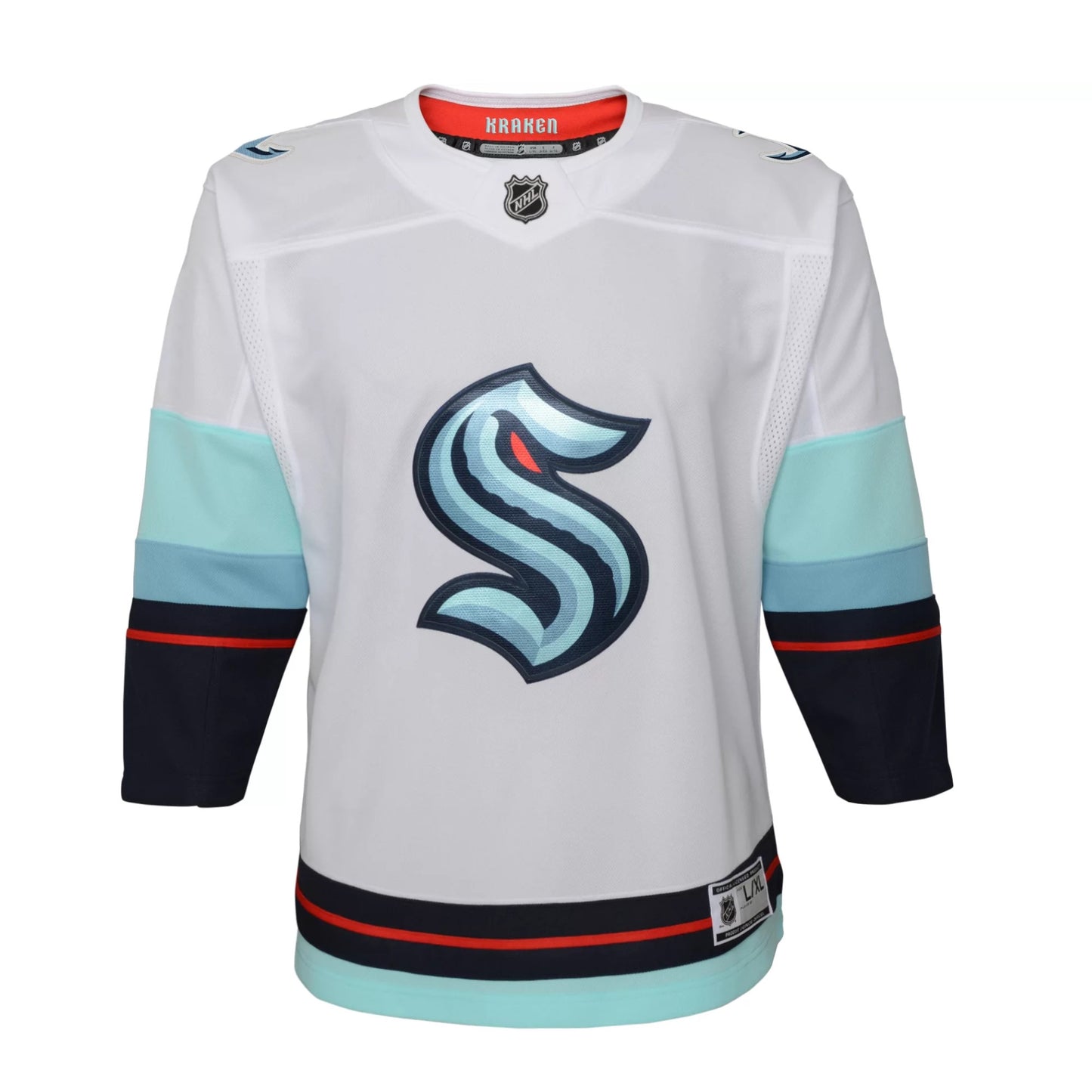 Youth Kraken White Away Authentic Jersey
