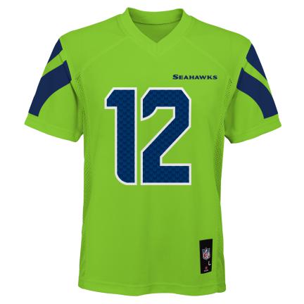 Youth Seahawks FAN 12 Lime Jersey