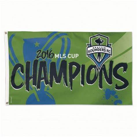 Sounders MLS CUP 2016 Champs Deluxe 3x5 Flag