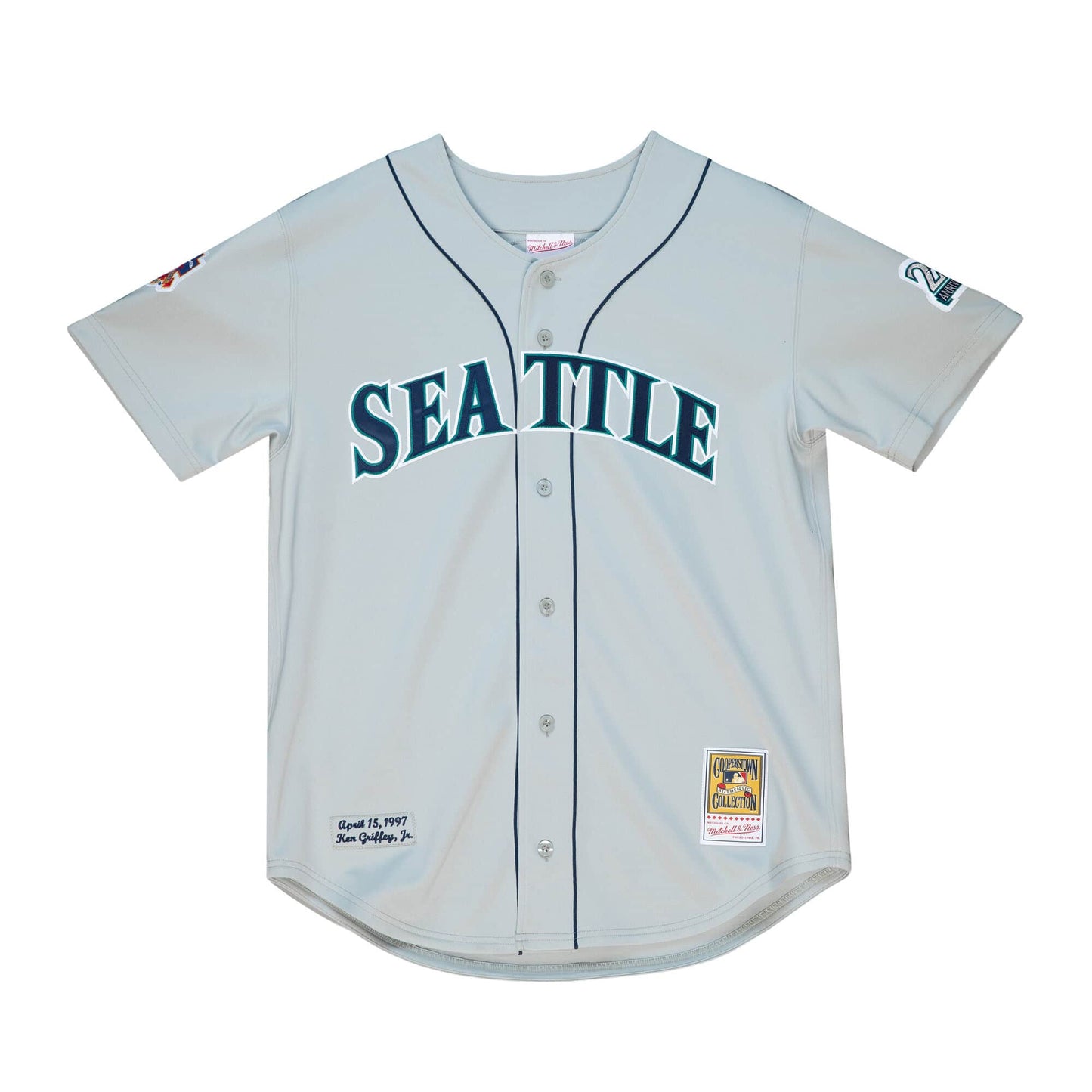 Mariners Griffey 42 Authentic Grey Jersey