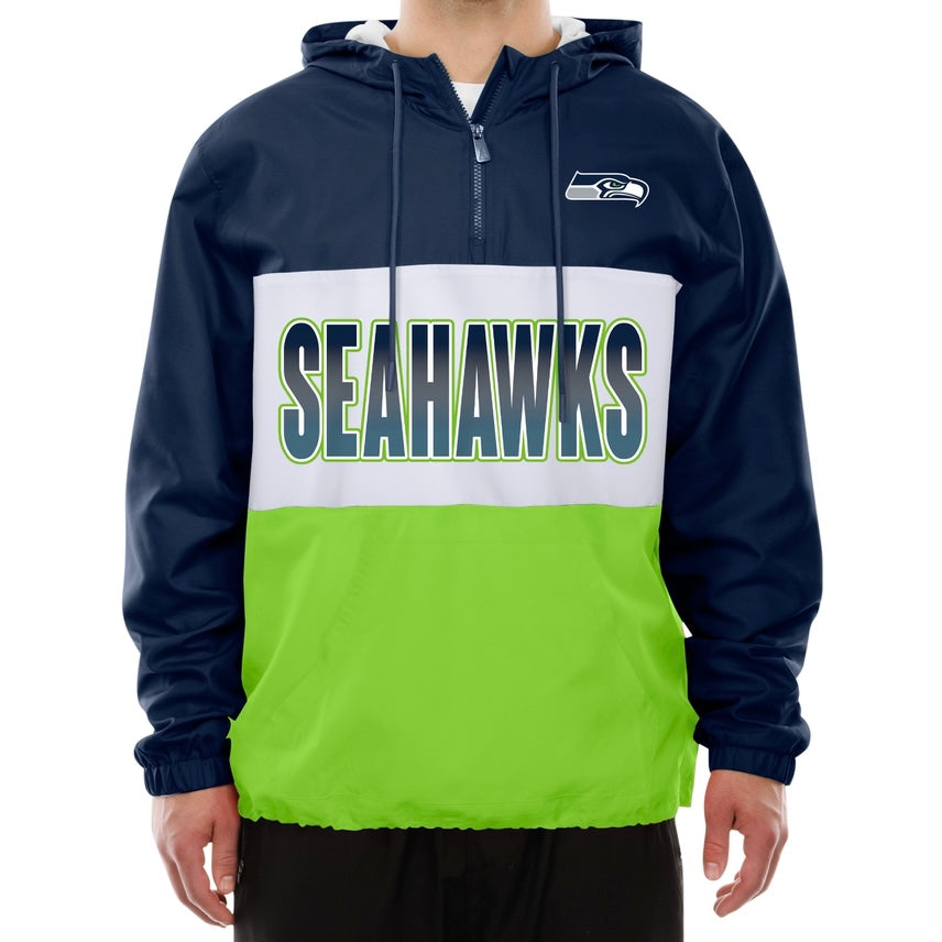 Seahawks DryTek 1/4 Zip Hooded Jacket