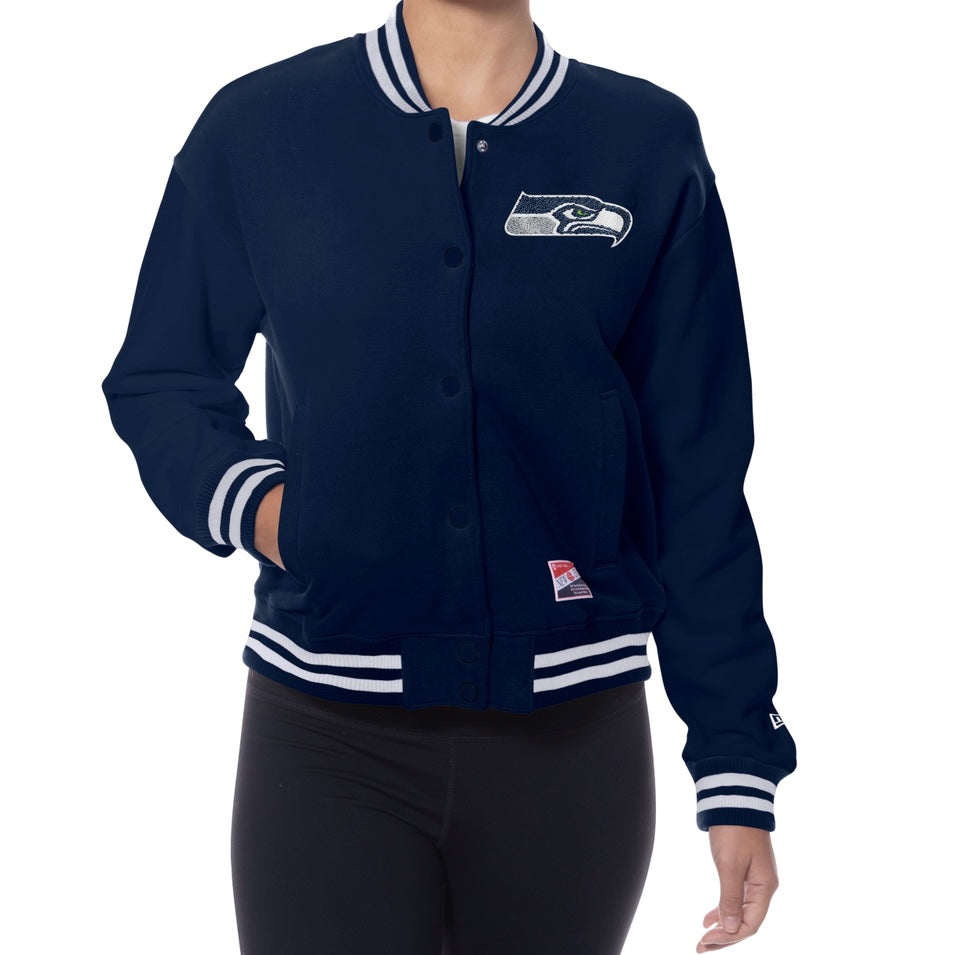 Women's Seahawks Navy Varsity Jacket