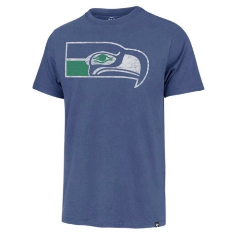 Seahawks Distressed Retro Logo Royal Tee