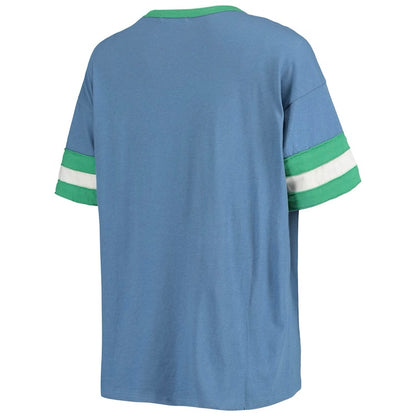 Women's Seahawks Retro Striped Historic Tee