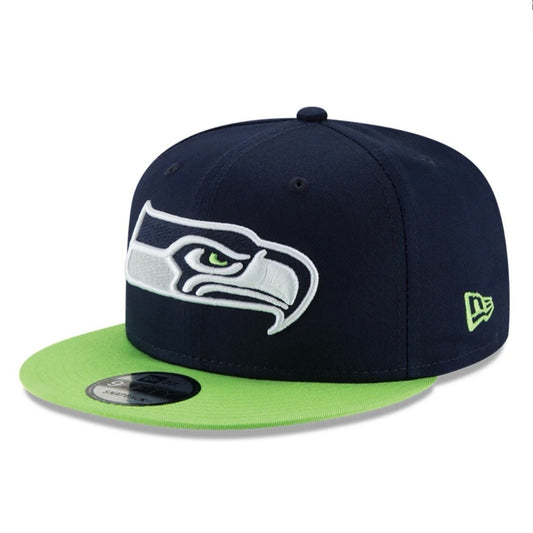 Seahawks Navy/Lime 9Fifty Snapback Hat