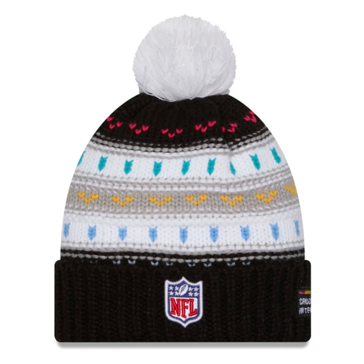 Women's Seahawks 2025 Crucial Catch Cuffed Knit Pom Beanie