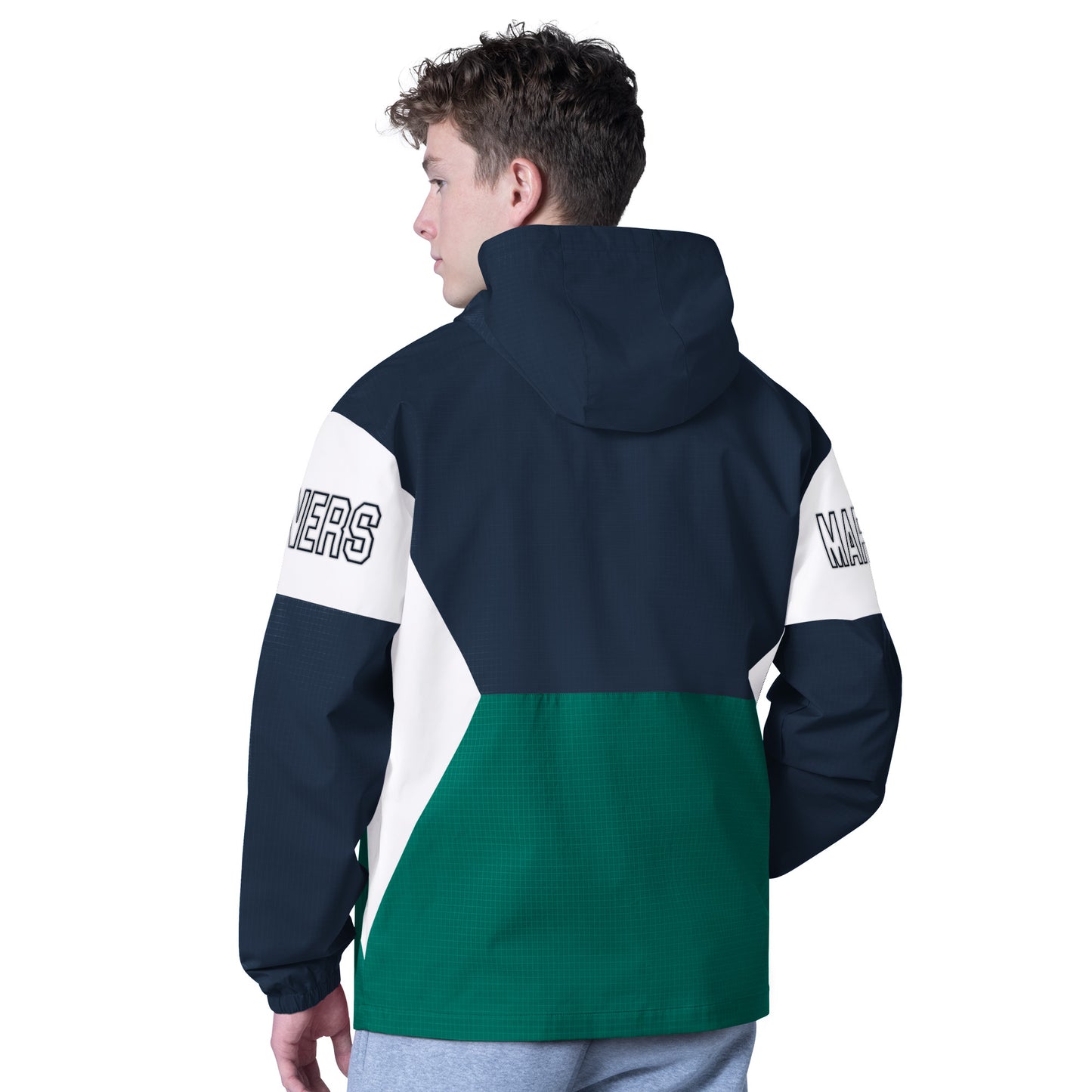 Mariners Color Blast 1/4 Zip Hooded Jacket
