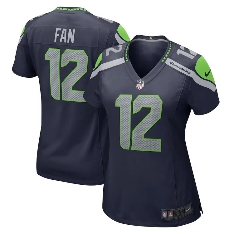 Women's Seahawks FAN 12 Navy Game Jersey