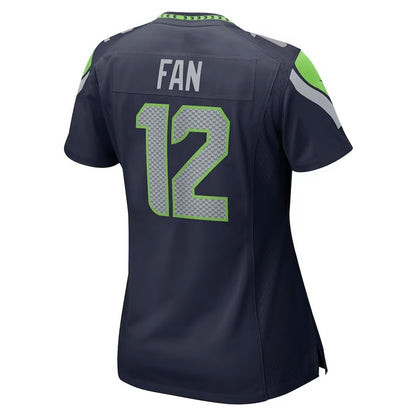 Women's Seahawks FAN 12 Navy Game Jersey