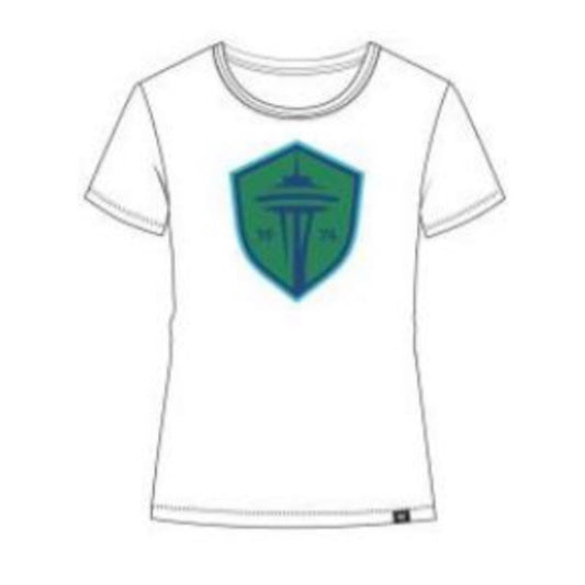Women's Sounders White Logo Tee