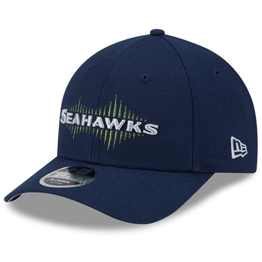 Seahawks 2025 Rivalries Sideline Wordmark Navy Snapback Hat