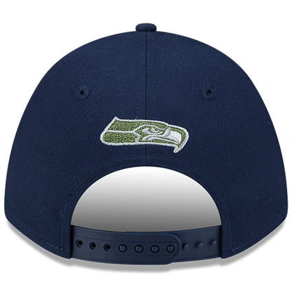Seahawks 2025 Rivalries Sideline Wordmark Navy Snapback Hat